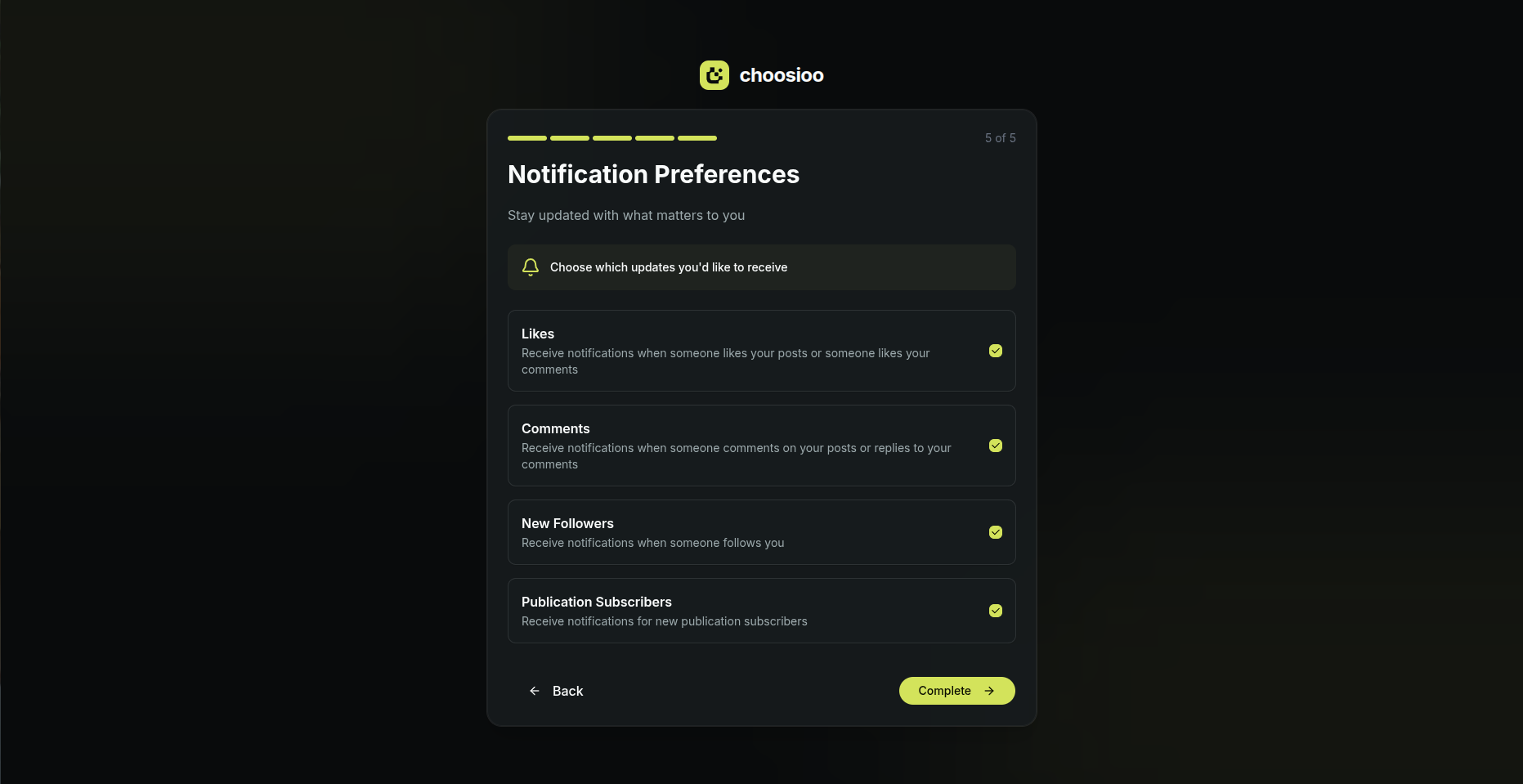 Notification Preferences